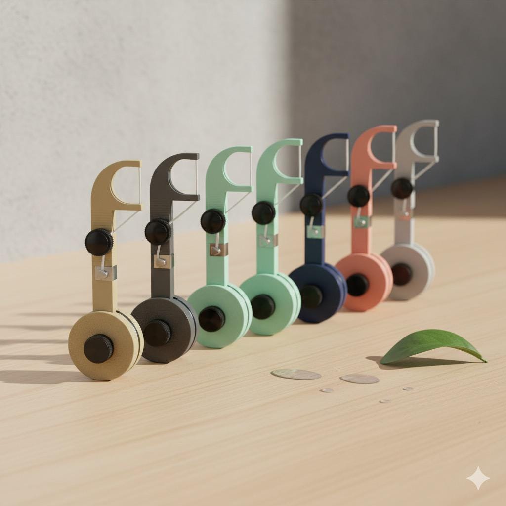 Reusable Floss Stick – Holds Full Roll of Floss | Eco-Friendly & Refillable Design