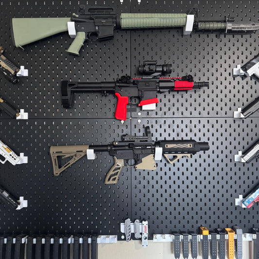 AR-15 Wall Mount for IKEA SKADIS | Magwell Mount or Hang Hooks | 3D Printed Rifle Storage/Display