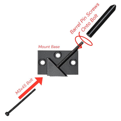 Pistol Mount for IKEA SKADIS: 6 Orientation Options