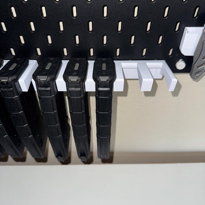 AR-15 Magazine Mount | IKEA SKADIS or Wall Mount | 3 or 5 Slot Options