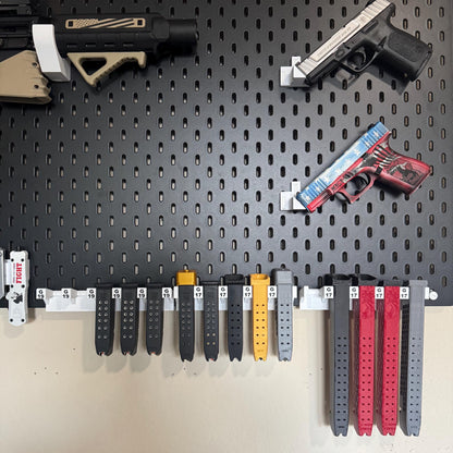 Glock Magazine Wall Mount | IKEA SKADIS or Wall Mount | 3 and 5 Mag Options