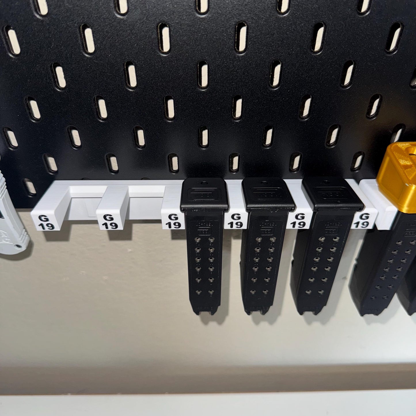 Glock Magazine Wall Mount | IKEA SKADIS or Wall Mount | 3 and 5 Mag Options