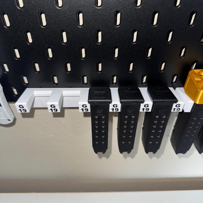 Glock Magazine Wall Mount | IKEA SKADIS or Wall Mount | 3 and 5 Mag Options