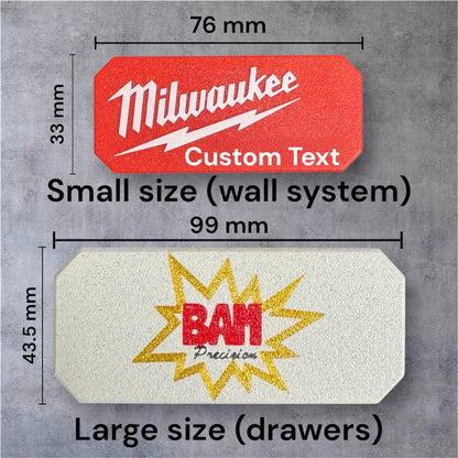 Custom Milwaukee Packout Name Plate | Personalized Label for Wall Plates & Drawer Boxes