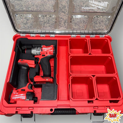 Milwaukee Packout Insert for M18 Hammer Drill & Impact driver I Fits Model # 48-22-8430