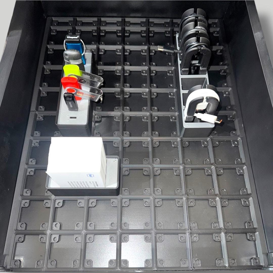 Custom 3D Printed Drawer Organizer Base: Modular Grid System