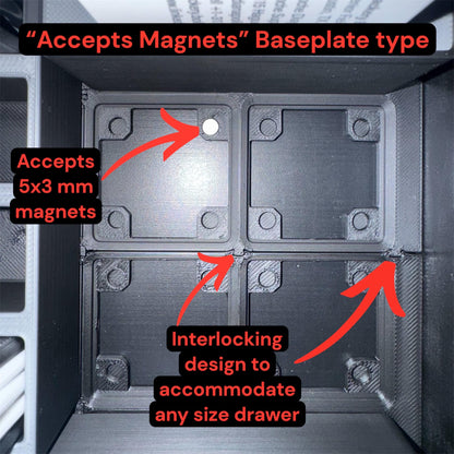 Custom 3D Printed Drawer Organizer Base: Modular Grid System