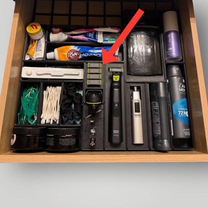 Phillips Norelco OneBlade Organizer | Gridfinity Drawer Insert
