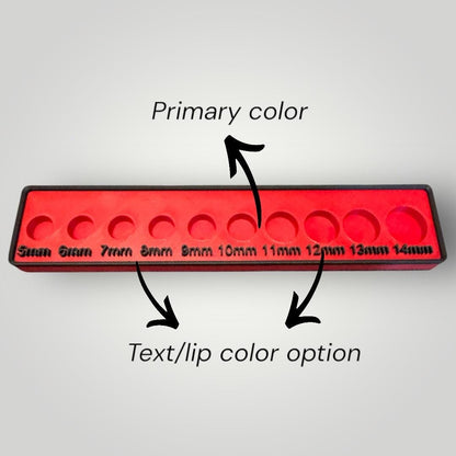 Modular Socket Organizer | 1/4” Drive Metric | Gridfinity Compatible | Custom Two-Tone Color