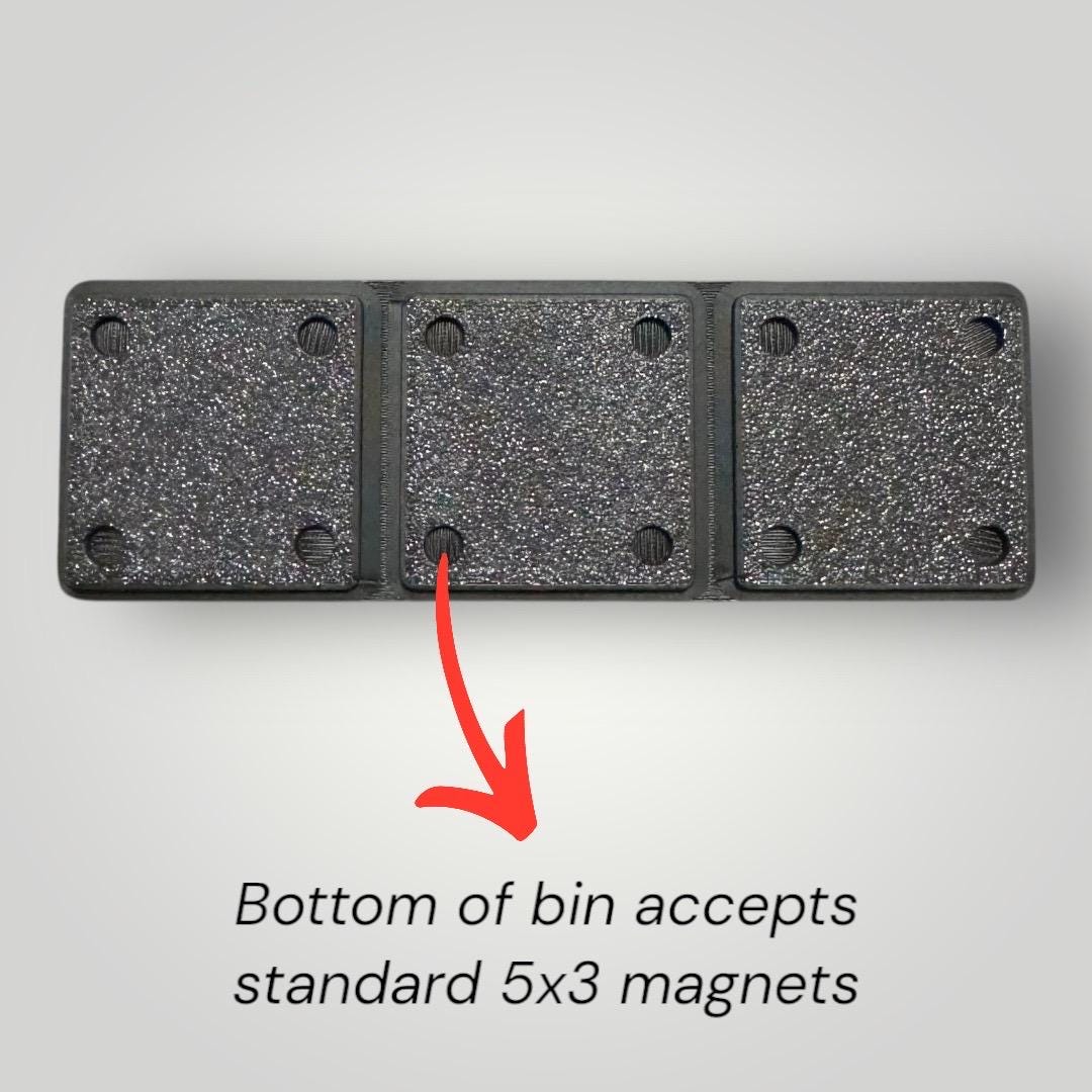 Gridfinity Organizer for Reusable Floss Stick | Custom Fit 1x3 Bin | Low Profile 3U Height