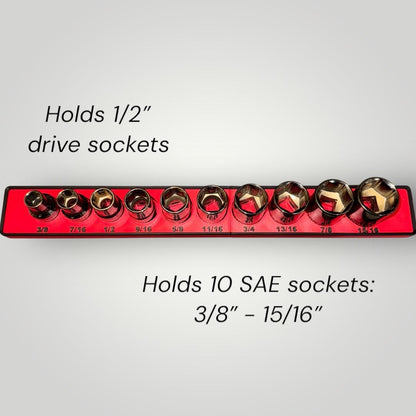Modular Socket Organizer | 1/2” Drive SAE | Gridfinity Compatible | Custom Two-Tone Color
