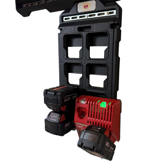 Quick-Detach Packout Wall Mount for Milwaukee M18/M12 Charger (Model # 48-59-1808) | 3 Orientation Options