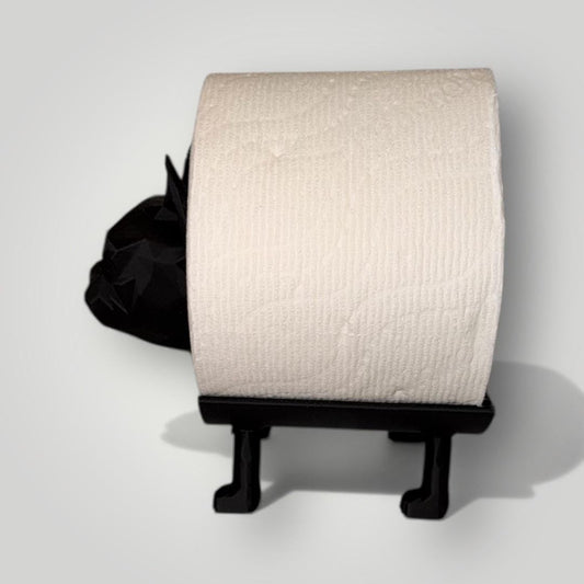 3D Printed Dog Toilet Paper Holder – Cute Bathroom Decor – Novelty TP Holder Gift