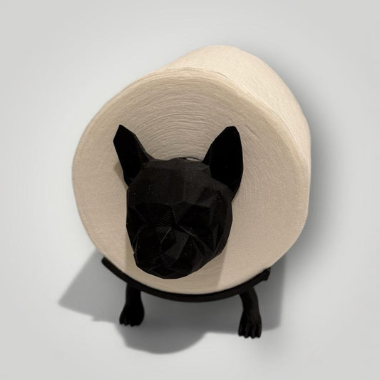 3D Printed Dog Toilet Paper Holder – Cute Bathroom Decor – Novelty TP Holder Gift