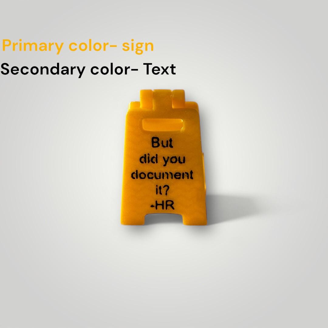 3D Printed Mini HR Office Sign, Funny Coworker Gift