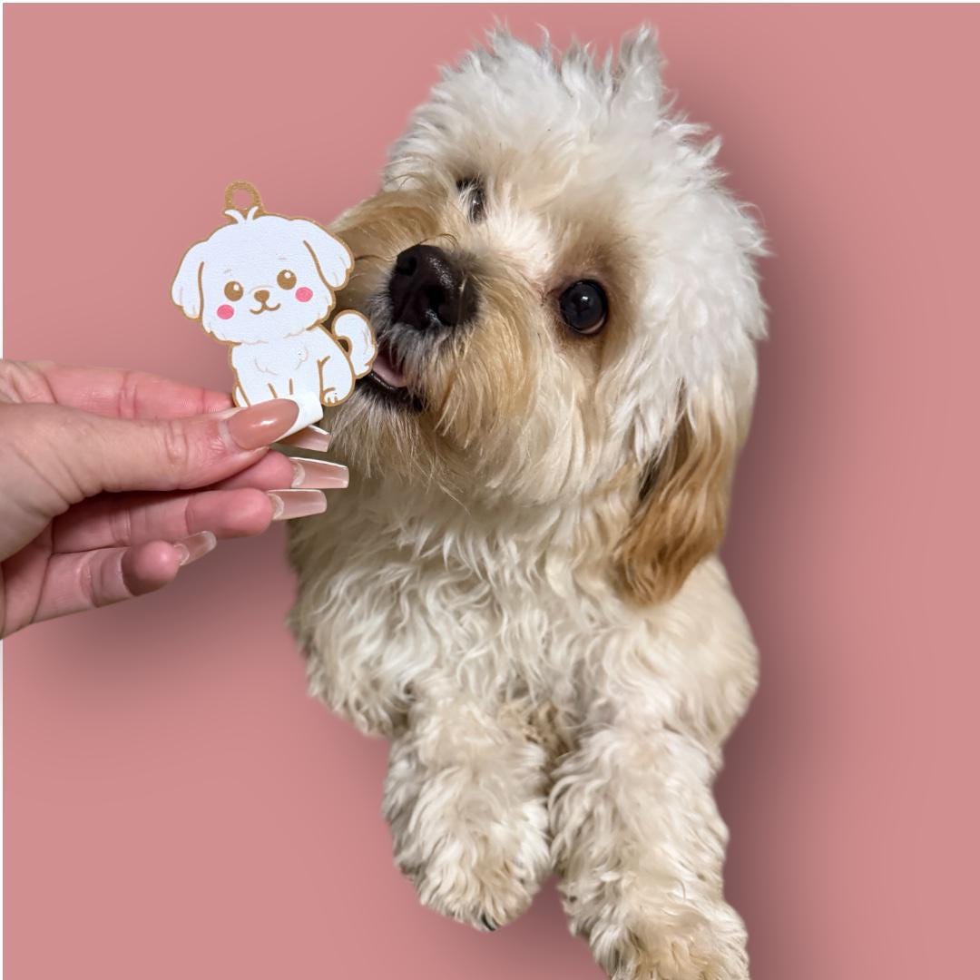 3D Printed Maltese Christmas Ornament, Dog Lover Gift