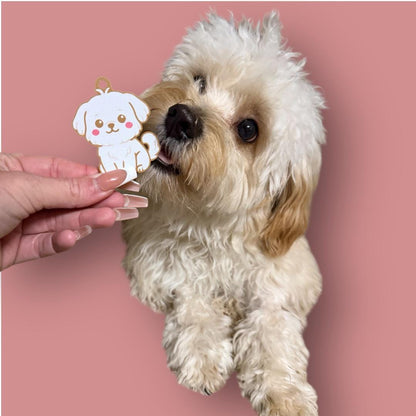 3D Printed Maltese Christmas Ornament, Dog Lover Gift