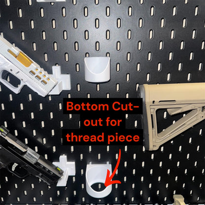 Universal Suppressor Holder for IKEA SKADIS | Choose Your Diameter | Weapon Accessory Storage