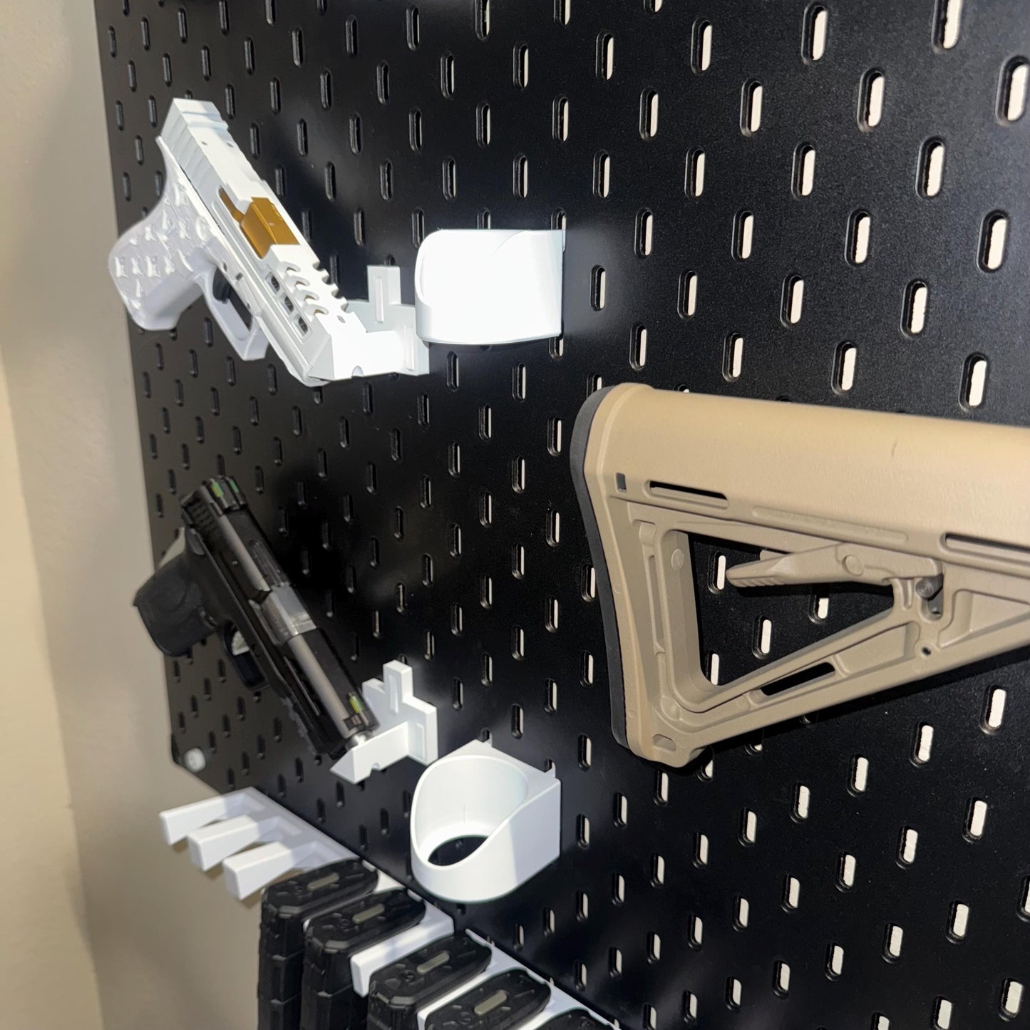 Universal Suppressor Holder for IKEA SKADIS | Choose Your Diameter | Weapon Accessory Storage