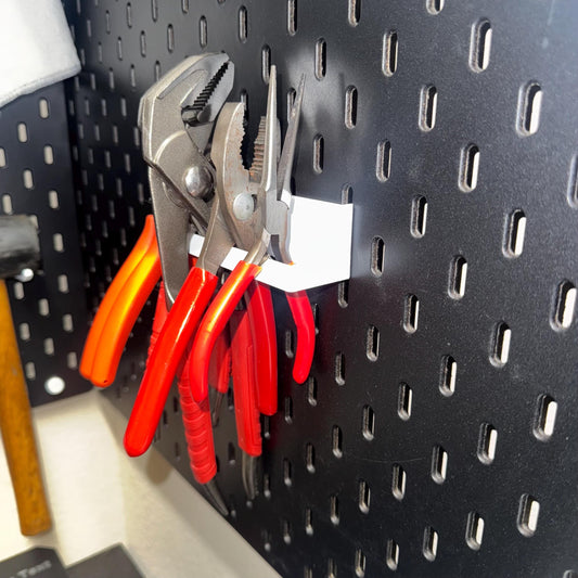 IKEA SKADIS Universal Plier Holder | Custom Slot Organizer for Pliers, Snips, & Grips | Custom Color