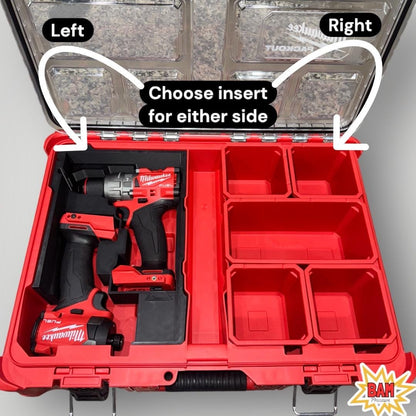Milwaukee Packout Insert for M18 Hammer Drill & Impact driver I Fits Model # 48-22-8430