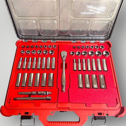 Milwaukee Packout Socket Insert | 3/8" Drive 56PC, Dual-Color