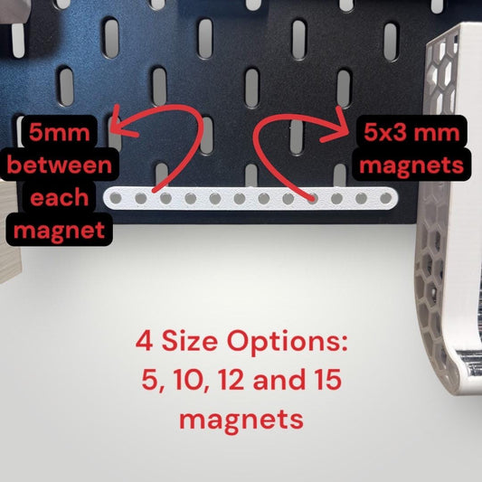 IKEA SKADIS Magnetic Tool Organizer | Slim Pegboard Holder for Precision Screwdrivers, Files & Bits | 4 Sizes