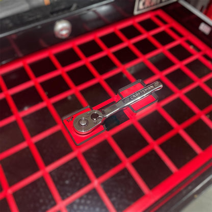 Modular Oranizer for 1/4” Drive Ratchet | Gridfinity Compatible Tool Drawer Insert | Two-tone Color