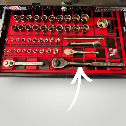 Modular Oranizer for 1/2” Drive Ratchet | Gridfinity Compatible Tool Drawer Insert | Two-tone Color