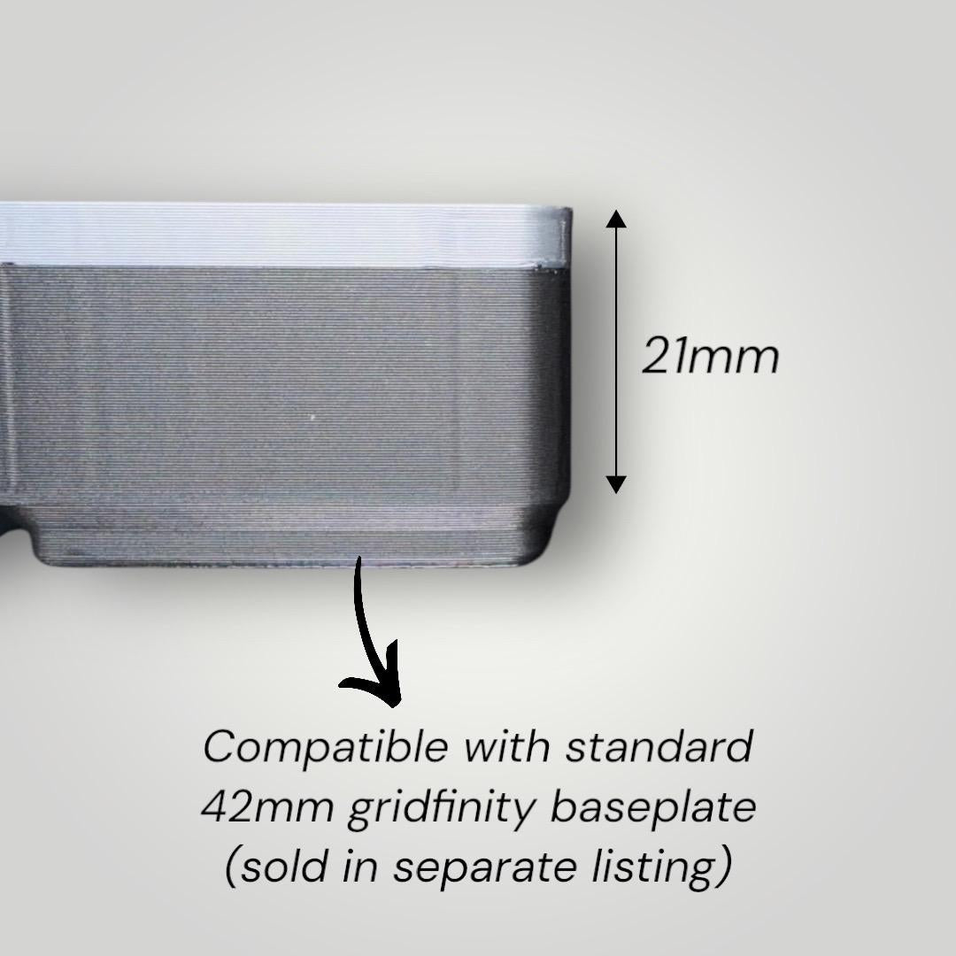Gridfinity Organizer for Reusable Floss Stick | Custom Fit 1x3 Bin | Low Profile 3U Height