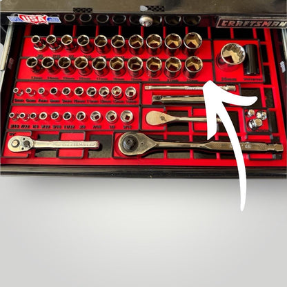 Modular Socket Organizer | 1/2” Drive Metric | Gridfinity Compatible | Custom Two-Tone Color