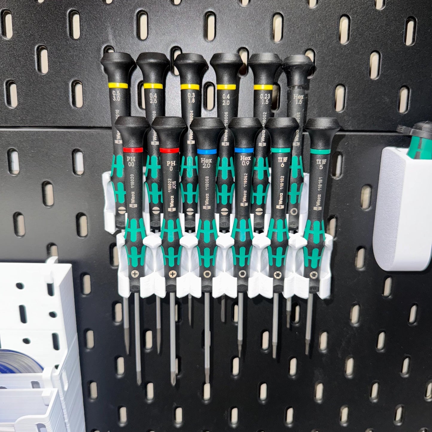 IKEA SKADIS Mount for Wera Micro Screwdriver Set | Precision Tool Holder | Choose 11, 12, or 13 Slots