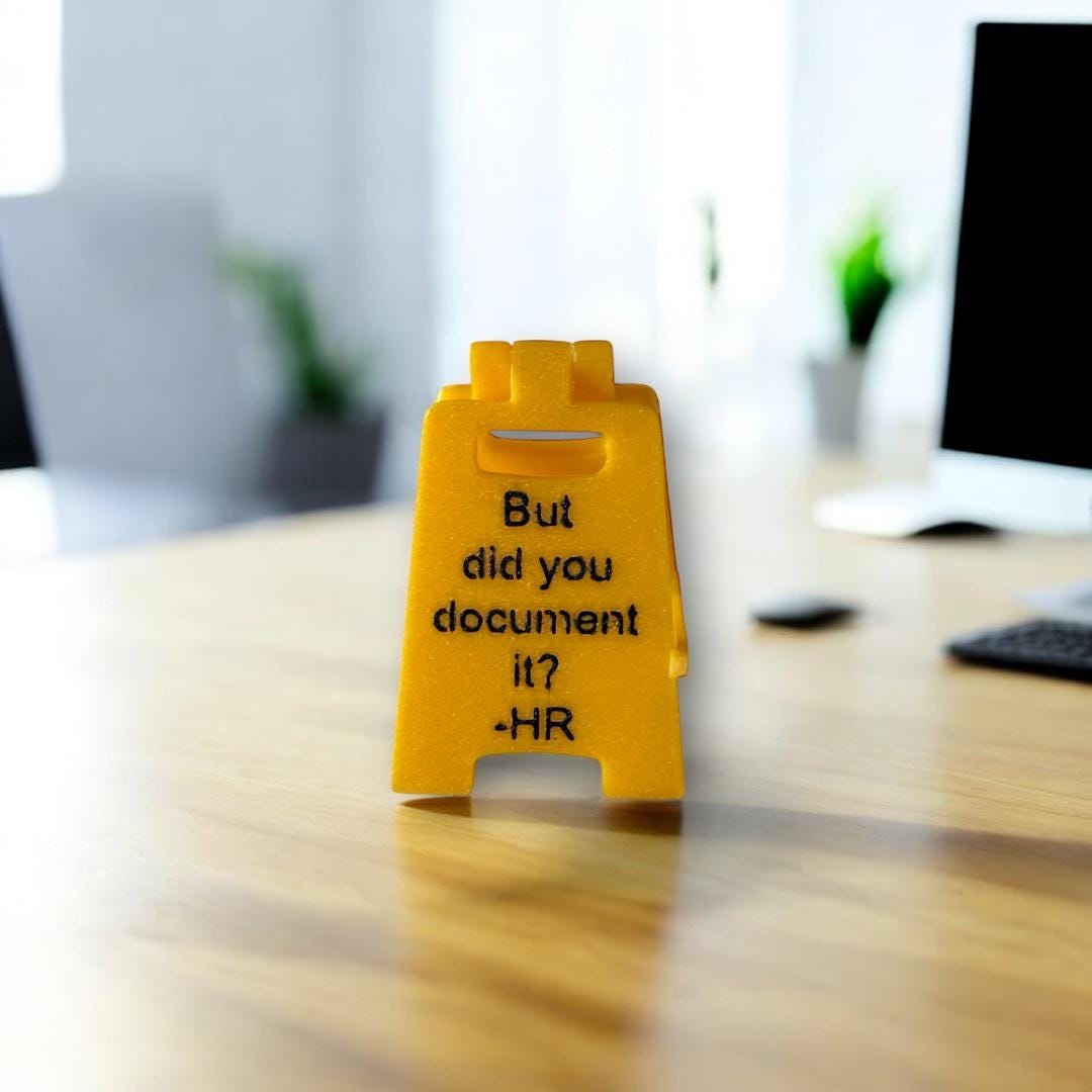 3D Printed Mini HR Office Sign, Funny Coworker Gift
