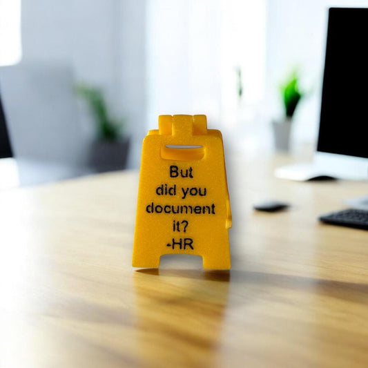 3D Printed Mini HR Office Sign, Funny Coworker Gift