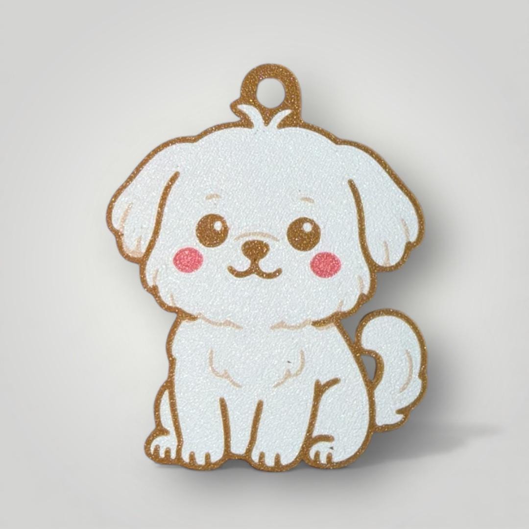 3D Printed Maltese Christmas Ornament, Dog Lover Gift