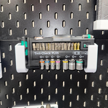 IKEA SKADIS Mount for Wera Toolcheck Plus | Quick Access Slide In Holder | Pegboard Organizer