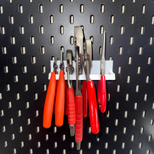 IKEA SKADIS Universal Plier Holder | Custom Slot Organizer for Pliers, Snips, & Grips | Custom Color