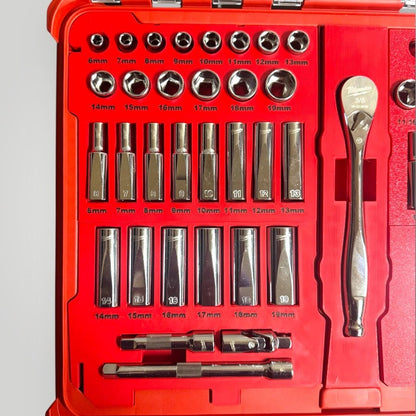 Milwaukee Packout Socket Insert | 3/8" Drive 56PC, Dual-Color