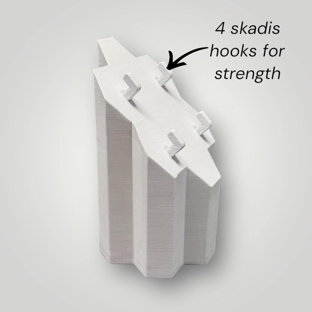 Hexagonal 7-Compartment IKEA SKADIS Organizer | 45 Degree Angled Tool & Pen Holder