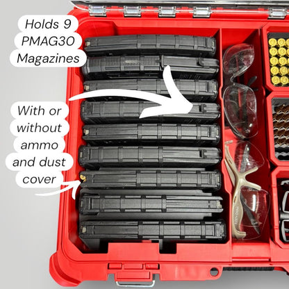 Milwaukee PACKOUT Insert for 9 Magpul PMAG 30 Magazines | Fits 48-22-8430 | AR-15 Mag Organizer