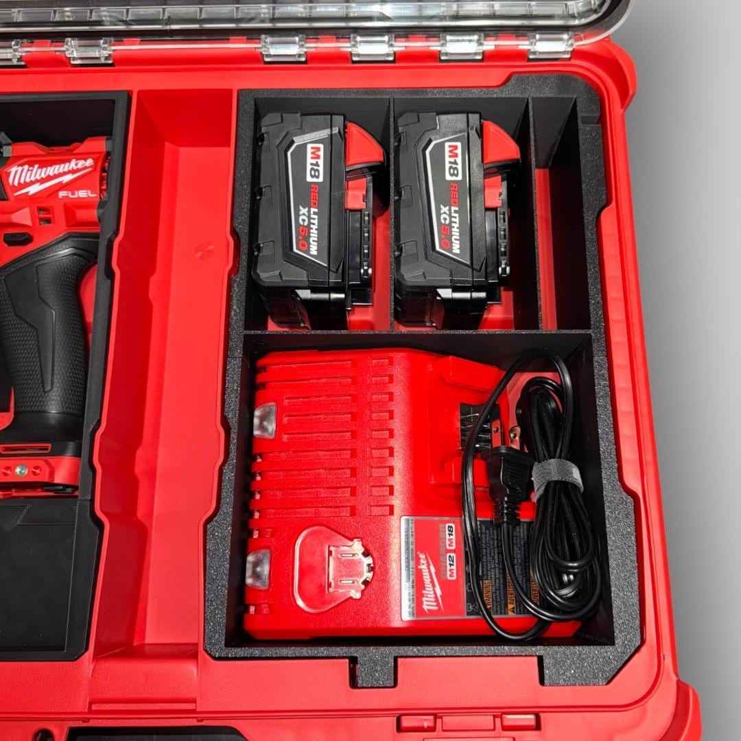 Milwaukee PACKOUT Insert, M18/M12 Charger & Battery Holder, Custom Color