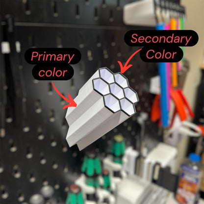 Hexagonal 7-Compartment IKEA SKADIS Organizer | 45 Degree Angled Tool & Pen Holder