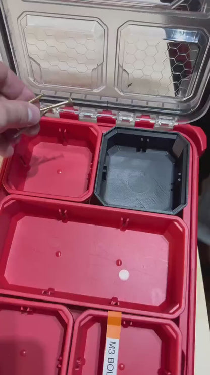 Magnetic Insert Bins for Milwaukee Packout Organizers – 4 Sizes Available (Single/Double Shallow & Deep)