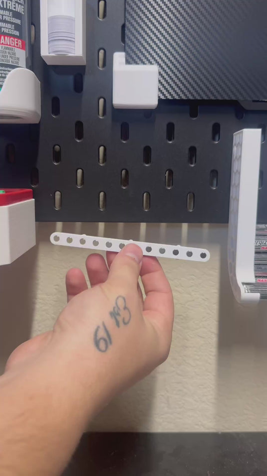 IKEA SKADIS Magnetic Tool Organizer | Slim Pegboard Holder for Precision Screwdrivers, Files & Bits | 4 Sizes