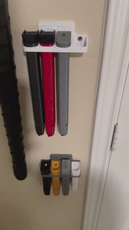 Glock magazine wall mount - Holds 4 9mm Mags