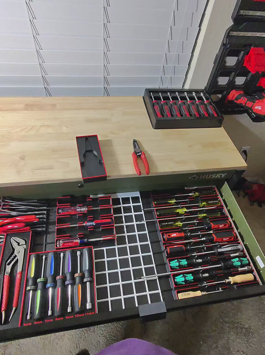 Tool Box Organizer for Milwaukee 6-in-1 Combination Pliers | Gridfinity Modular Bin