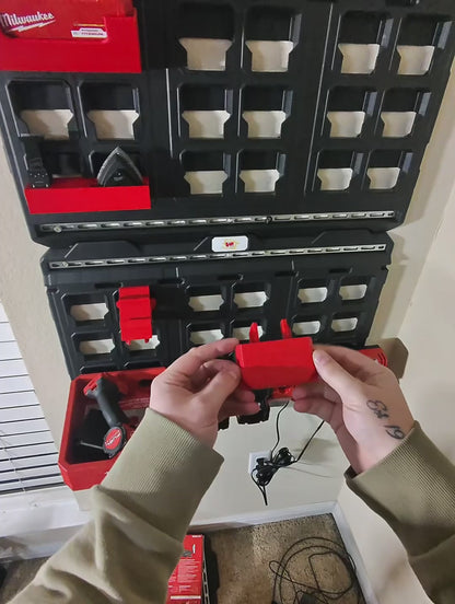 Mount for Milwaukee M18 Power Tools | Packout Wall & Organizer Box Compatible | Battery Slot Slide Mount