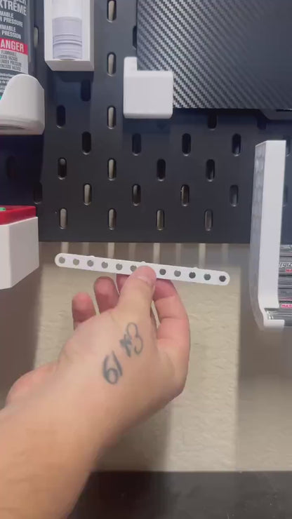 IKEA SKADIS Magnetic Tool Organizer | Slim Pegboard Holder for Precision Screwdrivers, Files & Bits | 4 Sizes