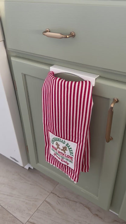 Cabinet Door Towel and Spray Bottle Holder