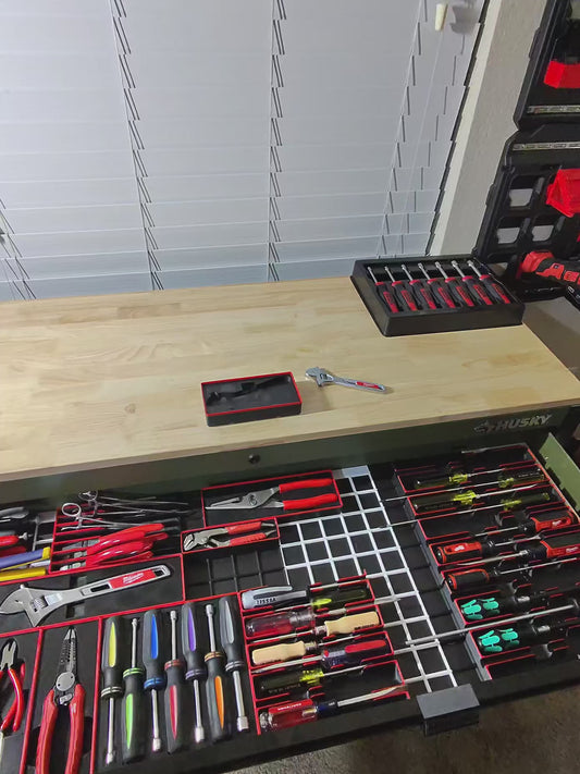 Tool Box Organizer for Milwaukee 6" Adjustable Wrench (48-22-7406) | Gridfinity Modular Tray